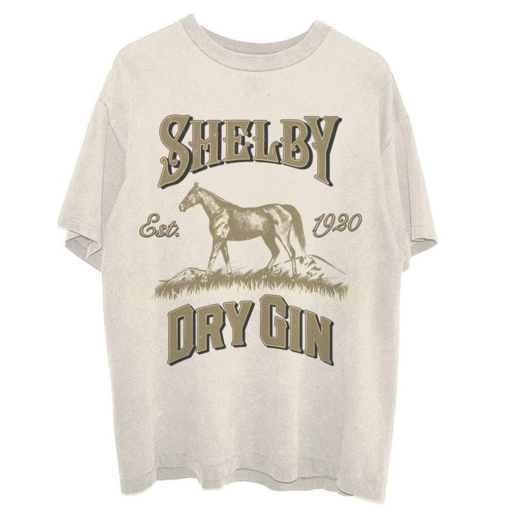 Peaky Blinders Unisex Adult Shelby Dry Gin T-Shirt / Natural